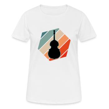 Contrebasse - T-shirt respirant Femme - blanc - Devant - AI Model Female 172 dark (172cm)