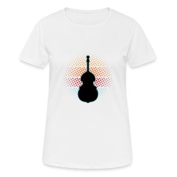 Contrebasse - T-shirt respirant Femme - blanc - Devant - AI Model Female 172 dark (172cm)