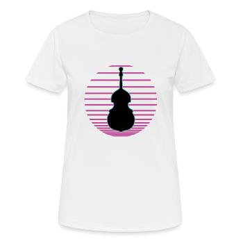 Contrebasse - T-shirt respirant Femme - blanc - Devant - AI Model Female 172 dark (172cm)