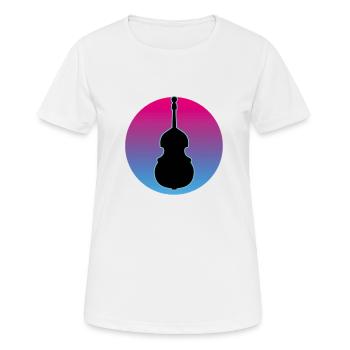 Contrebasse - T-shirt respirant Femme - blanc - Devant - AI Model Female 172 dark (172cm)