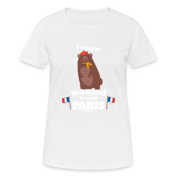 Paris - Frauen T-Shirt atmungsaktiv - Weiß - Vorne - AI Model Female 172 dark (172cm)