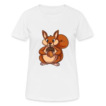 Écureuil Animal forestier - T-shirt respirant Femme - blanc - Devant - AI Model Female 172 dark (172cm)