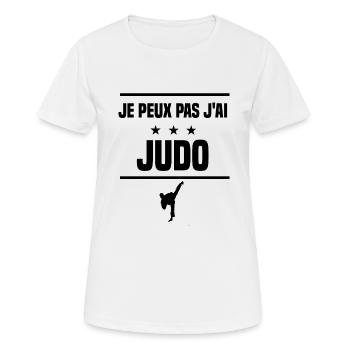 Je Peux Pas J'ai judo judoka humour - T-shirt respirant Femme - blanc - Devant - AI Model Female 172 dark (172cm)