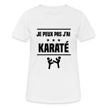Je Peux Pas karaté art martial karatéka humour - T-shirt respirant Femme - blanc - Devant - AI Model Female 172 dark (172cm)