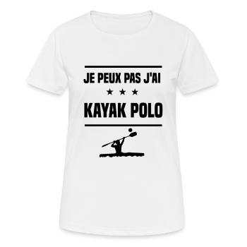 Je Peux Pas J'ai kayak polo kayakeur humour - T-shirt respirant Femme - blanc - Devant - AI Model Female 172 dark (172cm)