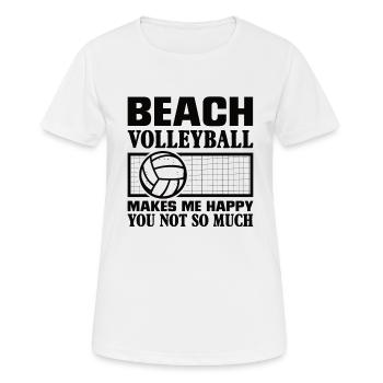 Volleyball Volley Aufschlag Volleyballspieler - Frauen T-Shirt atmungsaktiv - Weiß - Vorne - AI Model Female 172 dark (172cm)