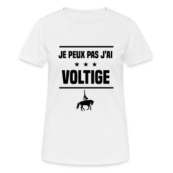 Je Peux Pas J'ai voltige voltigeur humour - T-shirt respirant Femme - blanc - Devant - AI Model Female 172 dark (172cm)