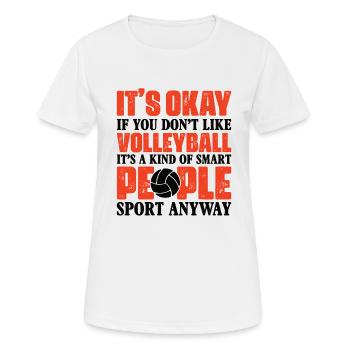 Volleyball Volley Aufschlag Volleyballspieler - Frauen T-Shirt atmungsaktiv - Weiß - Vorne - AI Model Female 172 dark (172cm)