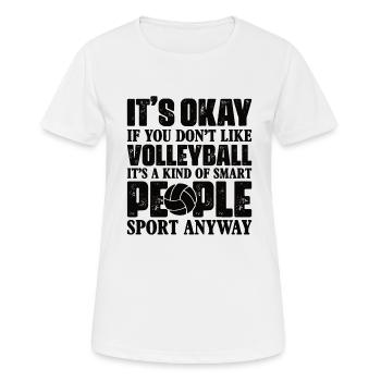 Volleyball Volley Aufschlag Volleyballspieler - Frauen T-Shirt atmungsaktiv - Weiß - Vorne - AI Model Female 172 dark (172cm)