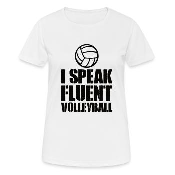Volleyball Volley Aufschlag Volleyballspieler - Frauen T-Shirt atmungsaktiv - Weiß - Vorne - AI Model Female 172 dark (172cm)