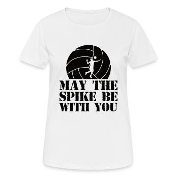 Volleyball Volley Aufschlag Volleyballspieler - Frauen T-Shirt atmungsaktiv - Weiß - Vorne - AI Model Female 172 dark (172cm)