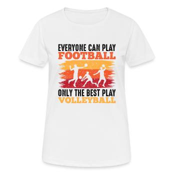 Volleyball Volley Aufschlag Volleyballspieler - Frauen T-Shirt atmungsaktiv - Weiß - Vorne - AI Model Female 172 dark (172cm)