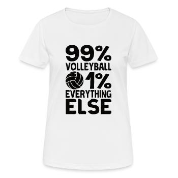 Volleyball Volley Aufschlag Volleyballspieler - Frauen T-Shirt atmungsaktiv - Weiß - Vorne - AI Model Female 172 dark (172cm)
