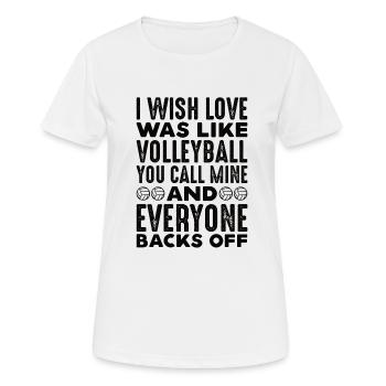 Volleyball Volley Aufschlag Volleyballspieler - Frauen T-Shirt atmungsaktiv - Weiß - Vorne - AI Model Female 172 dark (172cm)