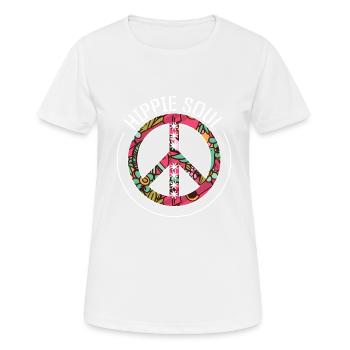 hippie seele - Frauen T-Shirt atmungsaktiv - Weiß - Vorne - AI Model Female 172 dark (172cm)