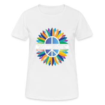 hippie seele - Frauen T-Shirt atmungsaktiv - Weiß - Vorne - AI Model Female 172 dark (172cm)