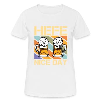 Hefe Nice Day Lustiges Bier Trinker Brauer Alkohol - Frauen T-Shirt atmungsaktiv - Weiß - Vorne - AI Model Female 172 dark (172cm)