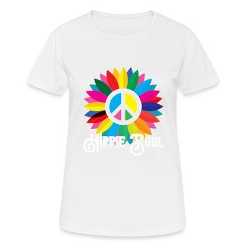 hippie seele - Frauen T-Shirt atmungsaktiv - Weiß - Vorne - AI Model Female 172 dark (172cm)