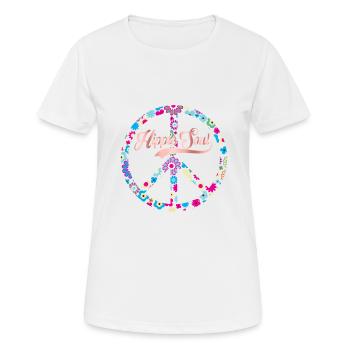 hippie seele - Frauen T-Shirt atmungsaktiv - Weiß - Vorne - AI Model Female 172 dark (172cm)