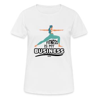 Professeur d’éducation physique - T-shirt respirant Femme - blanc - Devant - AI Model Female 172 dark (172cm)