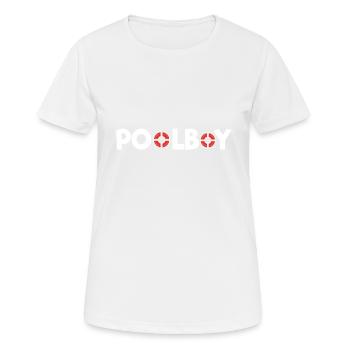 Piscine garçon de piscine - Sauveteur - T-shirt respirant Femme - blanc - Devant - AI Model Female 172 dark (172cm)