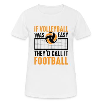 Volleyball Volley Aufschlag Volleyballspieler - Frauen T-Shirt atmungsaktiv - Weiß - Vorne - AI Model Female 172 dark (172cm)