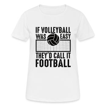 Volleyball Volley Aufschlag Volleyballspieler - Frauen T-Shirt atmungsaktiv - Weiß - Vorne - AI Model Female 172 dark (172cm)