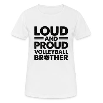 Volleyball Aufschlag Volleyballspieler Bruder - Frauen T-Shirt atmungsaktiv - Weiß - Vorne - AI Model Female 172 dark (172cm)