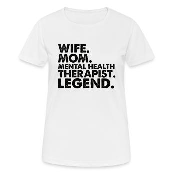 Mom Wife Psychotherapist Profession Gift - Women's Breathable T-Shirt - white - Front - AI Model Female 172 dark (172cm)