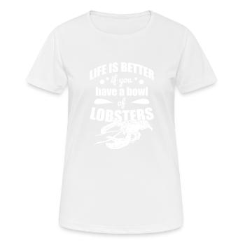 Hummer Lobster - Frauen T-Shirt atmungsaktiv - Weiß - Vorne - AI Model Female 172 dark (172cm)