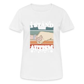 Je suis autiste - T-shirt respirant Femme - blanc - Devant - AI Model Female 172 dark (172cm)