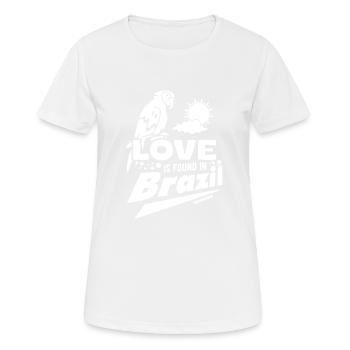 Brazil - Women's Breathable T-Shirt - white - Front - AI Model Female 172 dark (172cm)