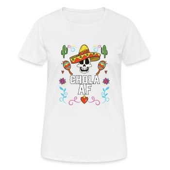 Chola AF Mexican American Pride Latin American - Women's Breathable T-Shirt - white - Front - AI Model Female 172 dark (172cm)