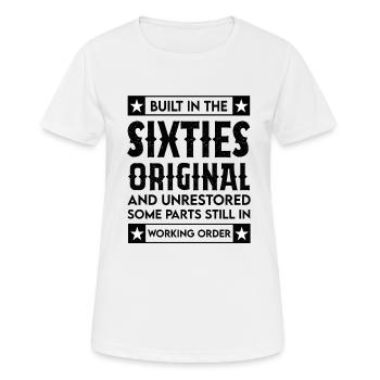 Geboren Geburtstag 60ern Jubiläumsgeschenk 1960er - Frauen T-Shirt atmungsaktiv - Weiß - Vorne - AI Model Female 172 dark (172cm)