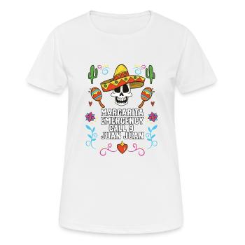 Margarita Emergency Call 9 Juan Juan Margarita - Frauen T-Shirt atmungsaktiv - Weiß - Vorne - AI Model Female 172 dark (172cm)