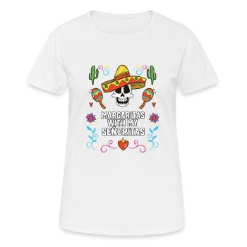 Margaritas With My Senoritas Margarita Drinker - Women's Breathable T-Shirt - white - Front - AI Model Female 172 dark (172cm)