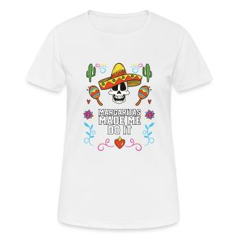 Margaritas Made Me Do It Margarita Drinker - Women's Breathable T-Shirt - white - Front - AI Model Female 172 dark (172cm)
