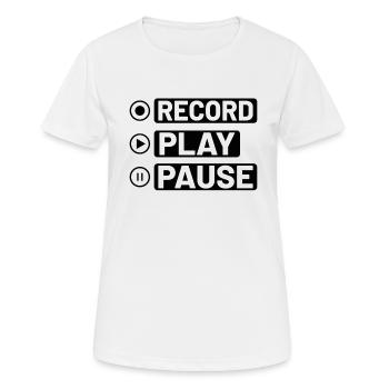 Vinyl Musiker Retro Musik Vinyl Vintage Musizieren - Frauen T-Shirt atmungsaktiv - Weiß - Vorne - AI Model Female 172 dark (172cm)