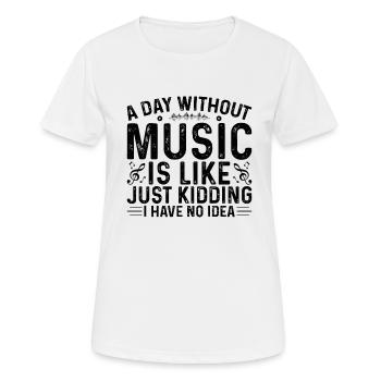 Vinyl Musiker Retro Musik Vinyl Vintage Musizieren - Frauen T-Shirt atmungsaktiv - Weiß - Vorne - AI Model Female 172 dark (172cm)