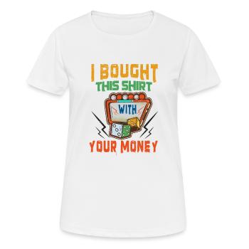Casino Gambling Slot Machine à sous Jeu de cartes - T-shirt respirant Femme - blanc - Devant - AI Model Female 172 dark (172cm)