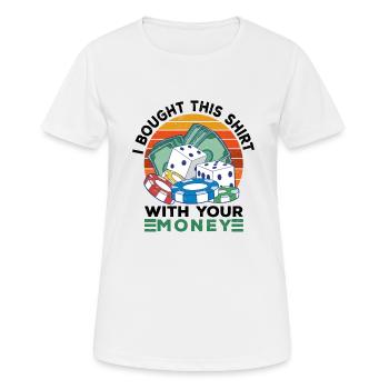 Casino Gambling Slot Machine à sous Jeu de cartes - T-shirt respirant Femme - blanc - Devant - AI Model Female 172 dark (172cm)