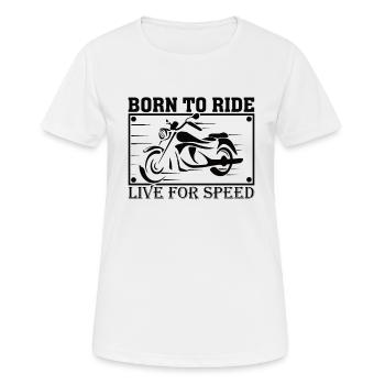 Biker Motorradfahrer Motorradfahren Biken - Frauen T-Shirt atmungsaktiv - Weiß - Vorne - AI Model Female 172 dark (172cm)