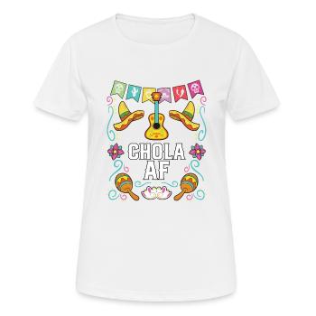 Chola AF Mexican American Pride Latin American - Women's Breathable T-Shirt - white - Front - AI Model Female 172 dark (172cm)