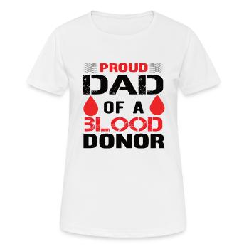 Don de sang Don de sang Don de sang Père Fils - T-shirt respirant Femme - blanc - Devant - AI Model Female 172 dark (172cm)
