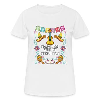 Margaritas With My Senoritas Margarita Drinker - Women's Breathable T-Shirt - white - Front - AI Model Female 172 dark (172cm)