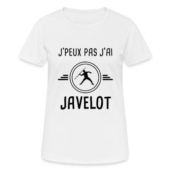 je peux pas j'ai javelot pour tireur - T-shirt respirant Femme - blanc - Devant - AI Model Female 172 dark (172cm)