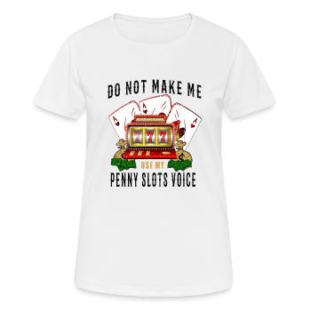 Kasino Glücksspiel Spielautomat Kartenspiel - Frauen T-Shirt atmungsaktiv - Weiß - Vorne - AI Model Female 172 dark (172cm)