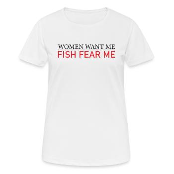 Thérapie Pêche de lac Carpe de lac Pêcheur Appât - T-shirt respirant Femme - blanc - Devant - AI Model Female 172 dark (172cm)