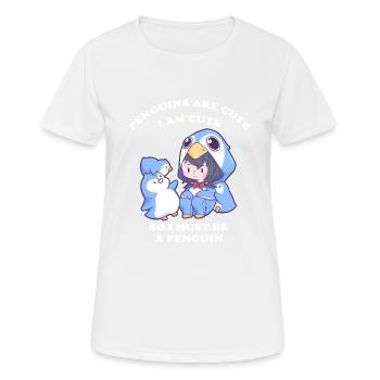 Joli costume de pingouin - T-shirt respirant Femme - blanc - Devant - AI Model Female 172 dark (172cm)