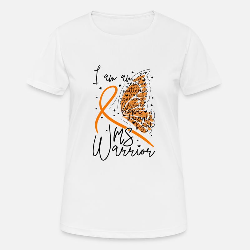 Butterfly Multiple Sclerosis Warrior - Women's Breathable T-Shirt - white